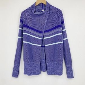 Ivivva Feeling Toasty Wrap Cardigan Caspian Blue Sz 14